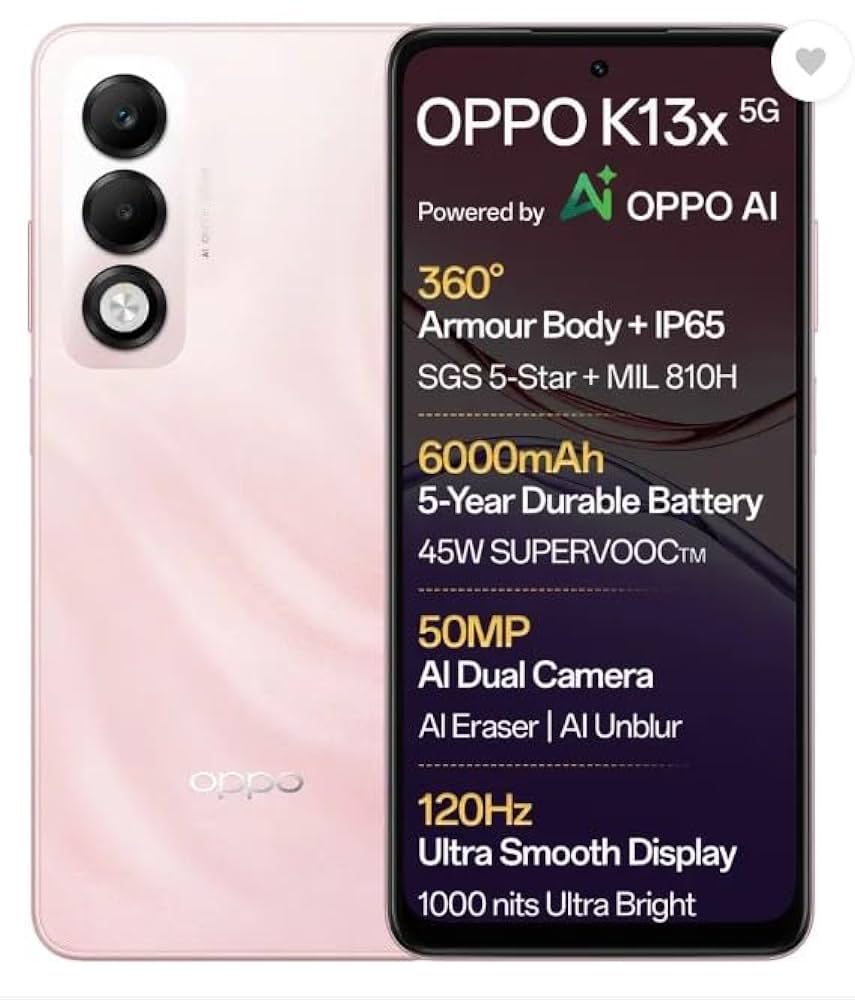 oppo k13 x - 5g - 8 gb ram - 128 gb storage