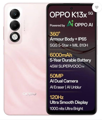 oppo k13 x - 5g - 8 gb ram - 128 gb storage