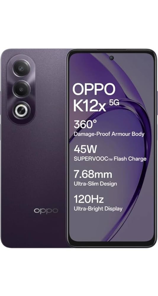 oppo k12x 5g - 8 gb ram - 256 gb storage