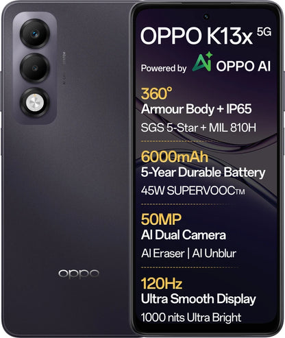 oppo k13 x - 5g - 8 gb ram - 128 gb storage